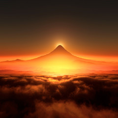 富士山の日の出