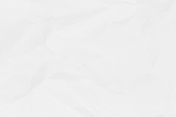 Crumpled white paper texture or paper background for design with copy space for text or image.