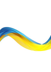 Blue and yellow abstract waves background