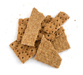 Black Bread Crumbs Isolated