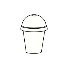 Drink glass icon. Beverage restaurant menu and refreshment theme. Isolated design. Vector illustration