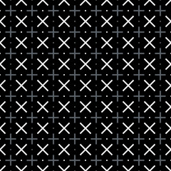 Neutral gray corporate background with elegant crosses. Seamless vector pattern.