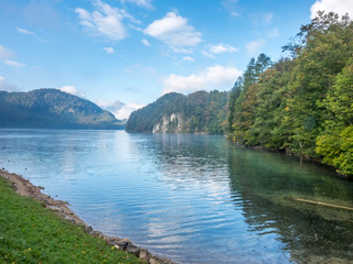 Fototapeta na wymiar Lake Alpsee in Germany