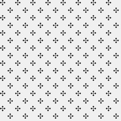 Simple pixelated pattern with monochrome geometric shapes. Useful for textile and interior design. Strict neutral style.