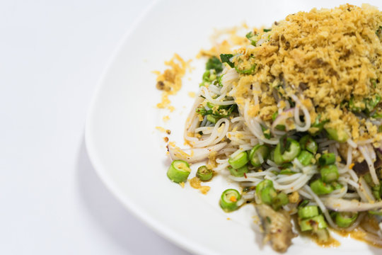 Rice noodles spicy salad