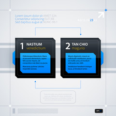 Modern web design template with options/banners. Futuristic techno business style. Useful for annual reports, presentations and advertising.