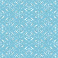 Rolgordijnen Christmas background blue color template gift wrapping © PETR BABKIN