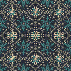 template gift wrapping dark christmas pattern vector image 