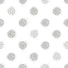 Shiny seamless background with silver glitter dots decoration