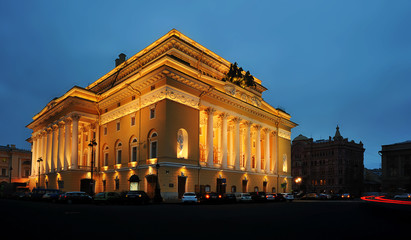 Fototapeta premium Large Alexandrine Theatre in Saint Petersburg, Russia