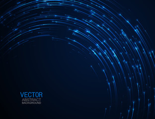 Vector background. Abstract neon glowing shapes