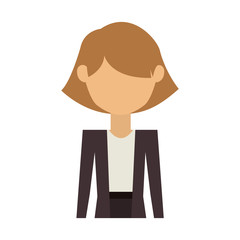 Woman icon. Girl female avatar person people and human theme. Isolated design. Vector illustration
