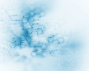 chemical science, medical substance and molecules background ill