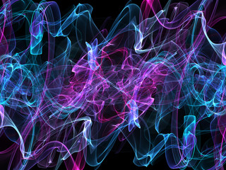 abstract multicolored wavy symmetrical pattern