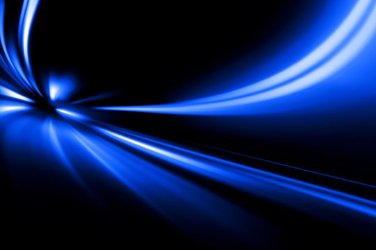 speed motion on night road