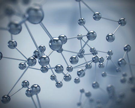 3d illustration of molecules chemical science background