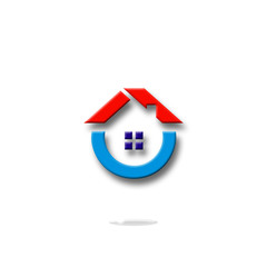 home, house, building, apartment, estate, logo, icon, symbol