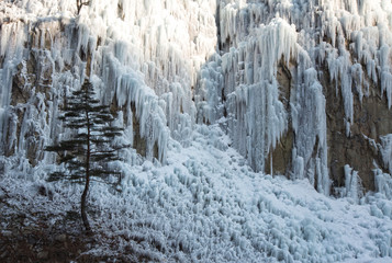 청솔 얼음골의 빙벽
