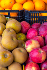 Organic fruits on local market ready for sell