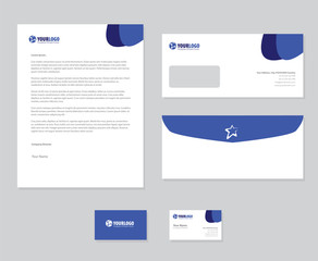 White corporate stationery template design 