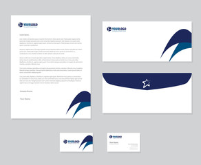 White corporate stationery template design 