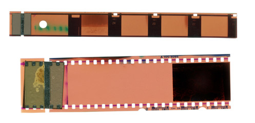 Film negatives. Vintage film border.