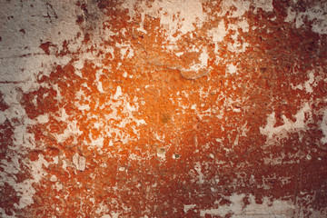 Rusted metal texture. Old metal. Corroded metal background. Rusted white painted metal wall. Rusty metal background with streaks of rust. Rust stains. The metal surface rusted spots. rust corrosion.