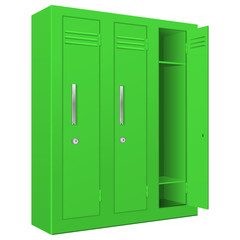 Green school lockers