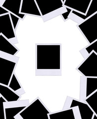 Blank Polaroid film layout.