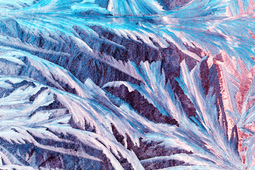 Obraz premium Winter patterns on the window
