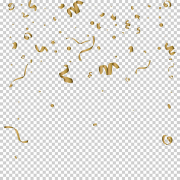 Abstract background with alling golden tiny confetti pieces.