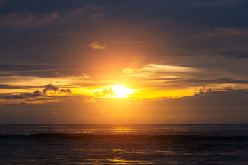 Beautiful sunrise in the adamand sea