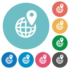 GPS location flat icons