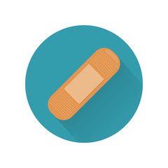 Cross Medical Plaster Isolated. Adhesive Bandage.