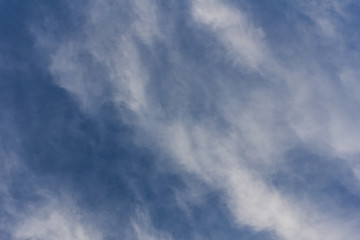 blue sky with tiny clouds