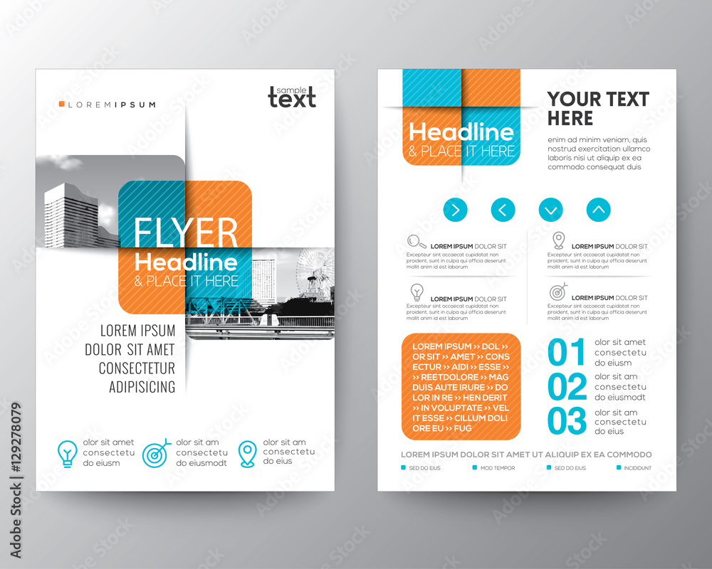 Sticker cross square graphic element brochure cover flyer poster design layout vector template in a4 size