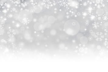 Fototapeta na wymiar Abstract Winter background abstract bokeh. Snow, blurred lights with snowflakes. Christmas background