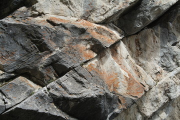 Rock wall cracks