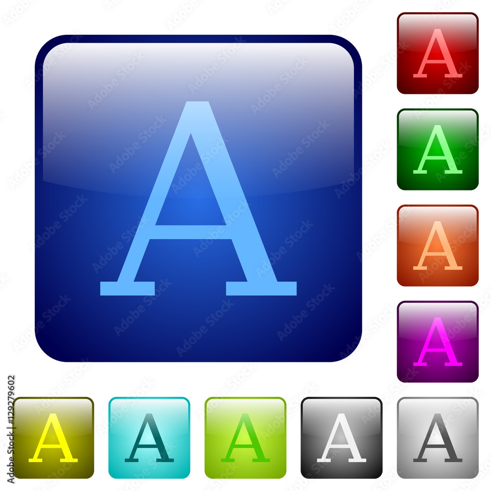 Poster font color square buttons