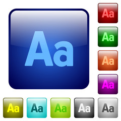 Adjust font size color square buttons