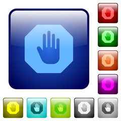 Obraz premium Stop sign color square buttons