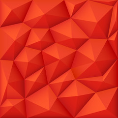 Fototapeta premium Red 3d polygon vector background, modern origami texture