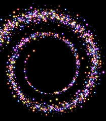 Abstract Christmas background with lights.