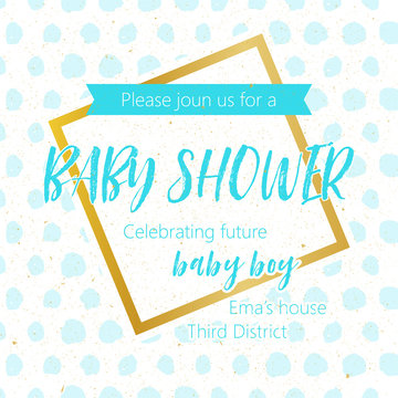 Baby Shower Invite Design gold