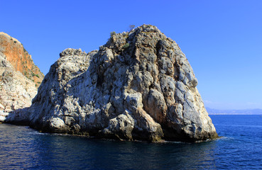 Fototapeta na wymiar Alanya Castle, view from the sea