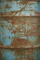 A full page of rusty metal barrel background texture