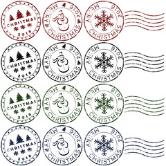 Christmas rubber stamps