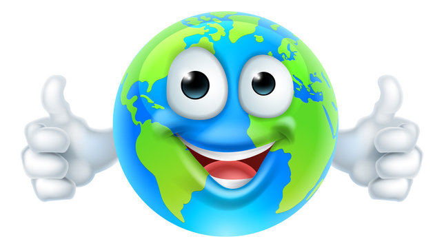 Earth Mascot Cartoon Character