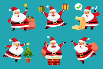 set of Christmas Santa Claus