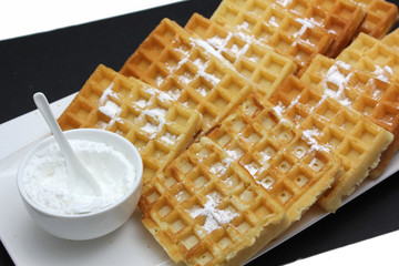 gaufre et sucre glace